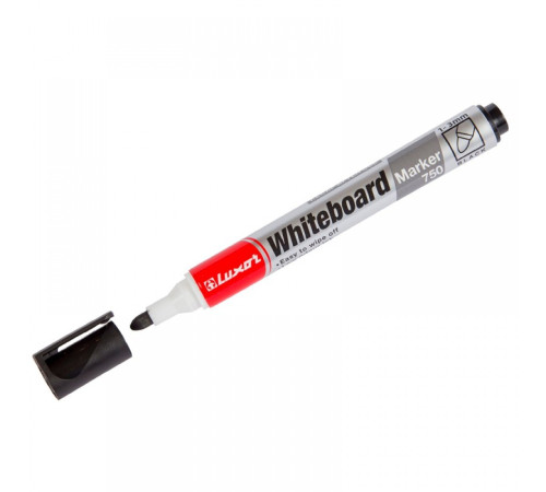 Маркер для доски Luxor "750", 1-3 мм, Чёрный, пулевидный , Индия