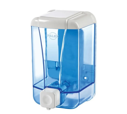 Диспенсор для жидкого мыла 500 мл, пластик прозрачный голубой, Palex,  Турция