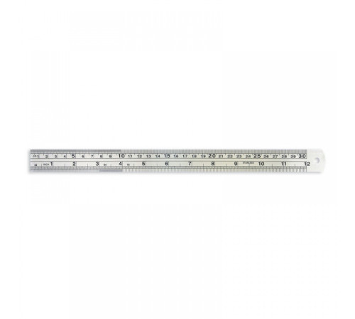 Линейка 30 см металлическая Attache (12*1), Китай