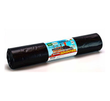 360л Мешки для мусора 360л 5шт/рулон ПВД 65мкм 110*140см ПВД Mirpack СТРОЙКА, цв. чёрный, РФ