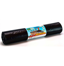 360л Мешки для мусора 360л 5шт/рулон ПВД 65мкм 110*140см ПВД Mirpack СТРОЙКА, цв. чёрный, РФ