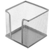 Бокс 100*100*100 мм металл под бумагу для заметок Optima, серебристый.Укр