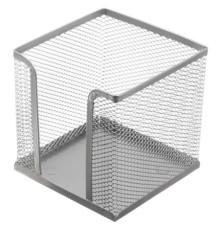 Бокс 100*100*100 мм металл под бумагу для заметок Optima, серебристый.Укр