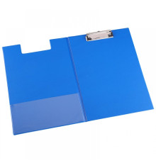 А4 Папка-планшет DELI с верхним приж и крышкой, карман внутри А4 ПВХ синий, шир 2,5мм, 0,9мм, Китай