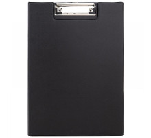 А4 Папка-планшет DELI с верхним приж и крышкой, карман внутри А4 ПВХ чёрная, шир 2,5мм, 0,9мм, Китай