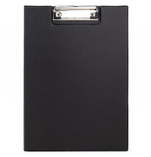 А4 Папка-планшет DELI с верхним приж и крышкой, карман внутри А4 ПВХ чёрная, шир 2,5мм, 0,9мм, Китай