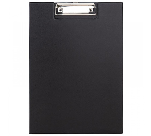 А4 Папка-планшет DELI с верхним приж и крышкой, карман внутри А4 ПВХ чёрная, шир 2,5мм, 0,9мм, Китай