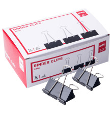 Зажим для бумаг 51мм Deli черный (12шт/уп),Китай