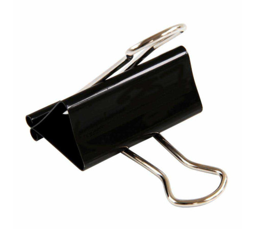 Зажим для бумаг 41 мм Deli черный, (12шт/уп),Китай