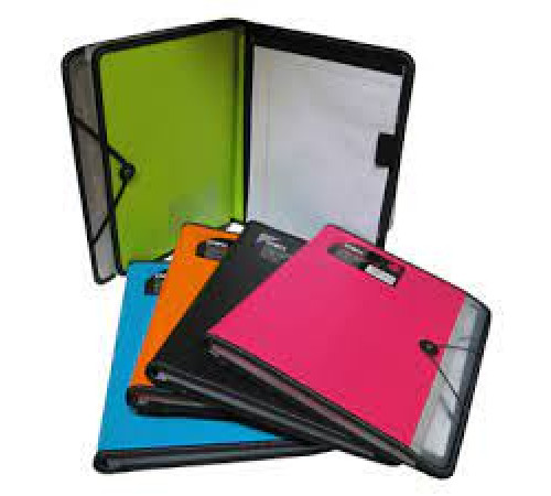 Папка на резинках  А4,  7 отделений, с блокнотом, Deli. Китай