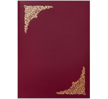 Папка адресная А4 с Виньеткой обл.бумвин. жесткая, цвет бордовый OfficeSpace, РФ