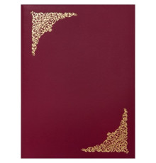 Папка адресная А4 с Виньеткой обл.бумвин. жесткая, цвет бордовый OfficeSpace, РФ