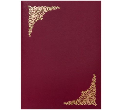 Папка адресная А4 с Виньеткой обл.бумвин. жесткая, цвет бордовый OfficeSpace, РФ