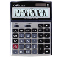 Калькулятор 14р. настольный DELI 193*139*34 мм, метал.корпус. Китай