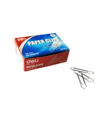 Скрепки 28мм 100шт/уп никелированные, овал. (Deli),, Китай