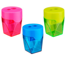 Точилка двойная пластиковая с контейнером, Deli Китай