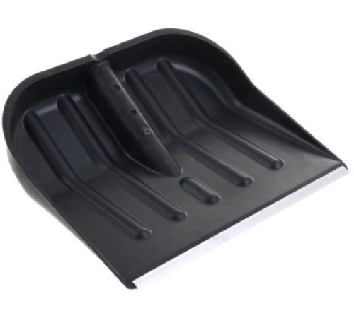 Лопата снеговая пластм. 400х460мм Евро №2, дюрал/кромка, без черенка, ф-32мм, РФ