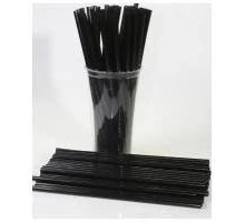 Трубочки для коктейля 240*8 мм черные , 250 шт/в упак,(ПРЯМЫЕ)  AVIORA ,РФ