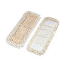 Насадка для плоской швабры 40*11 см, хлопок/пол., тафтинговая, карманы-языки, РБ