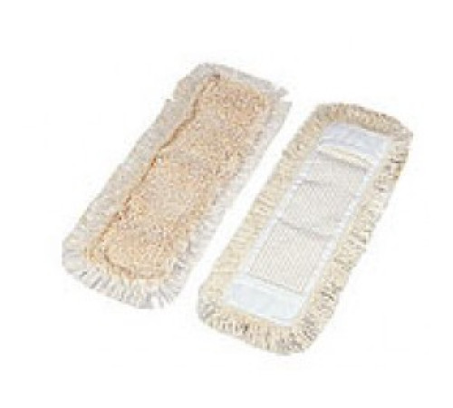 Насадка для плоской швабры 40*11 см, хлопок/пол., тафтинговая, карманы-языки, РБ