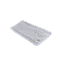 Насадка для плоской швабры 40*11 см, хлопок/пол., тафтинговая, комбинир. ТРИО,  карманы-языки, РБ