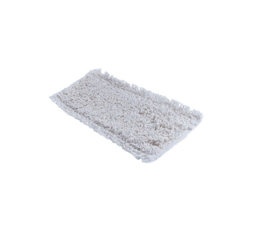 Насадка для плоской швабры 40*11 см, хлопок/пол., тафтинговая, комбинир. ТРИО,  карманы-языки, РБ