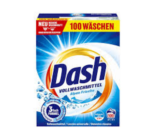 5 кг Порошок стиральный универсальный Dash Alpen Frische  3 fash Formel картон, 100 стирок, Германия