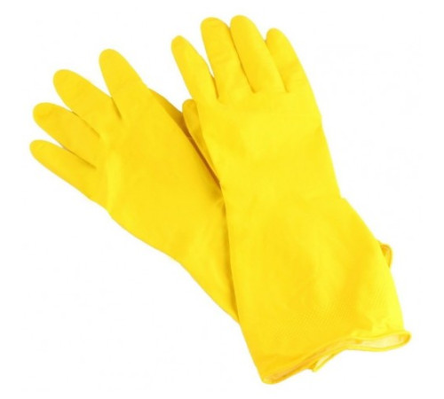 Перчатки хозяйственные резиновые (латексные) 5 звезд  р-р M с хлопковым напылением AVIORA, Китай