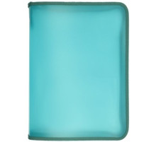 Папка пласт. на молнии А4 Ласпи 0,8мм зеленая. РФ