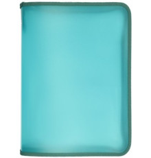 Папка пласт. на молнии А4 Ласпи 0,8мм зеленая. РФ