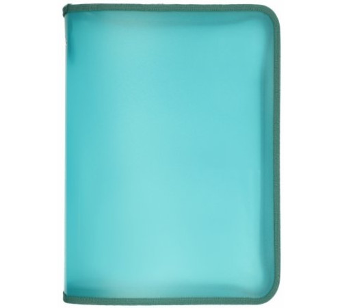 Папка пласт. на молнии А4 Ласпи 0,8мм зеленая. РФ