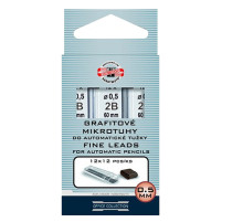 Грифели 0,5 мм для авт.карандашей "Koh-I-Noor" 2B (стержни). Чехия