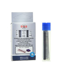 Грифели 0,7мм  для автоматических карандашей Koh-i-Noor толщина грифеля 0,7 мм, твердость B, 12 шт.