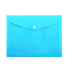 Папка-конверт А4 на кнопке Class180 мкм цв. пастельный  голубой, Китай