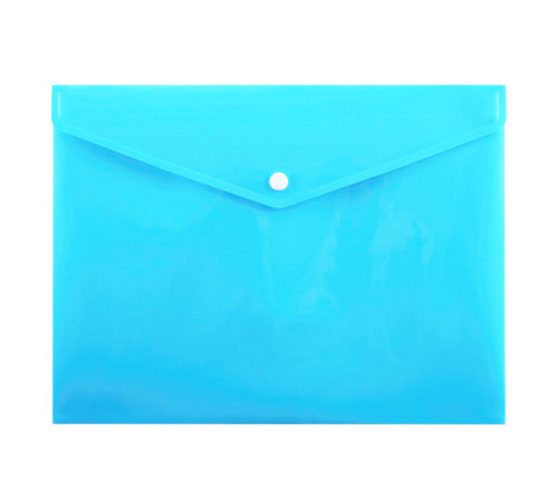 Папка-конверт А4 на кнопке Class180 мкм цв. пастельный  голубой, Китай