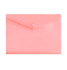 Папка-конверт А4 на кнопке Class180 мкм цв. фламинго, Китай