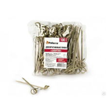 Пики декоративные из бамбука "Узелок", 90мм, 100 шт/упак в пакете , AVIORA, Китай