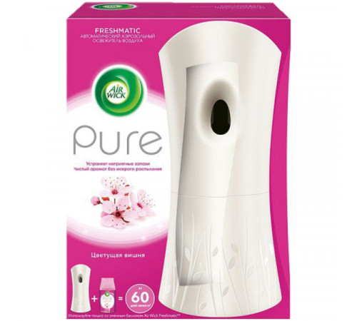 Комплект автоматический освежитель воздуха Air Wick Freshmatic Цветущая сакура,250мл. РФ