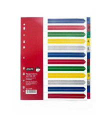 Разделитель листов, пластиковый, А4+1-12 цветной Attache Selection,  РОССИЯ