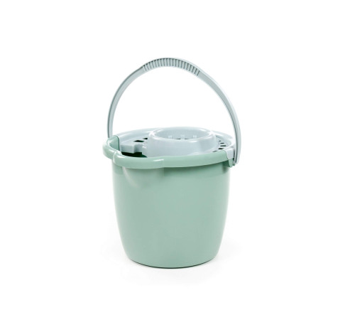 Ведро 9л с отжимом (бледно-оливковое). РБ