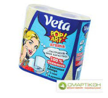 Туалетная бумага "VETA POP ART" двухслойная  на втулке 100% целлюлоза, 1упак/4 рулона, РБ