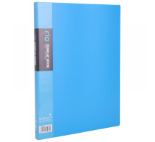 Папка 20 файлов Deli, A4, 750мкм, 14мм, голубая, Китай