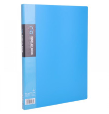 Папка 20 файлов Deli, A4, 750мкм, 14мм, голубая, Китай
