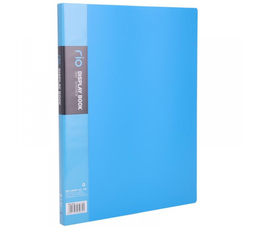 Папка 20 файлов Deli, A4, 750мкм, 14мм, голубая, Китай