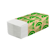 Полотенца бумажные  V-сложение, 200шт/пач,1-сл., FOCUS ECO,100% целлюлоза (23*20,5), 15шт/кор., РФ