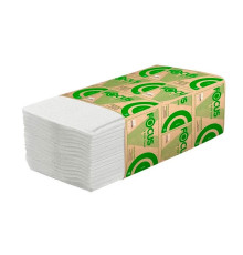 Полотенца бумажные  V-сложение, 200шт/пач,1-сл., FOCUS ECO,100% целлюлоза (23*20,5), 15шт/кор., РФ