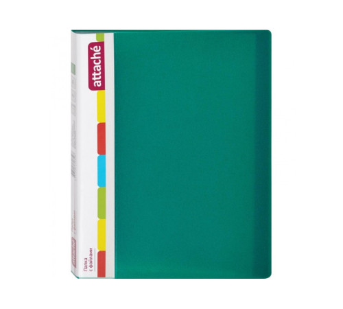 Папка 20 файлов  Attache, A4, 700мкм, зеленая  Attache. Россия