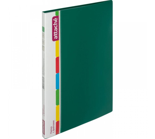 Папка 30 файлов  Attache, A4, 700мкм, зеленая  Attache. Россия