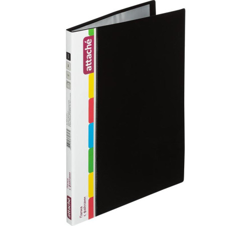 Папка 40 файлов  Attache, A4, 700мкм, черная, Attache. Россия