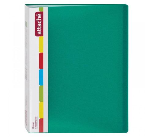 Папка 40 файлов  Attache, A4, 700мкм, зеленая  Attache. Россия